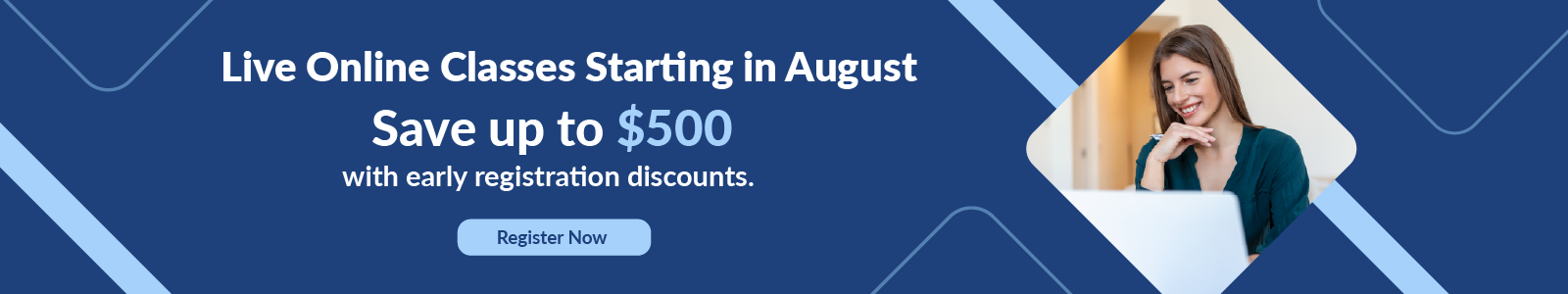 August Live Online Classes Banner