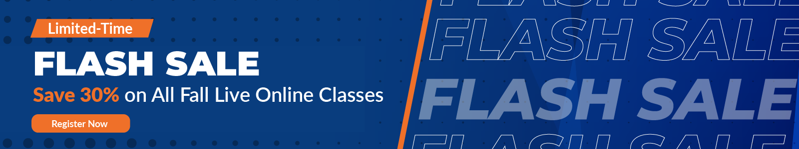 Fall Live Online Flash Sale Banner