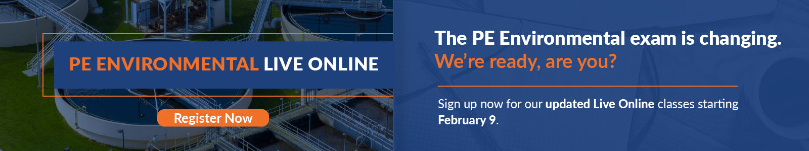 PE Environmental Exam Spec Changes Live Online Classes Banner