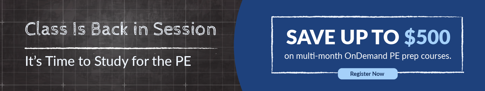 Class Is Back in Session Banner